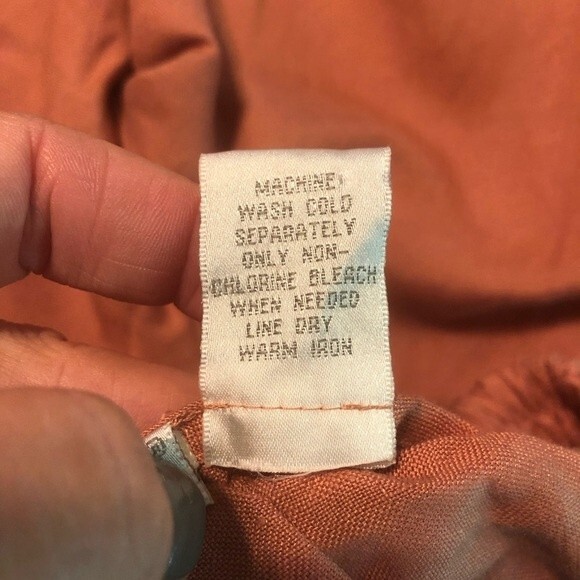 PRESWICK & MOORE Linen Blend Pants Salmon Pink Elastic Waist Trousers Medium - Picture 5 of 5